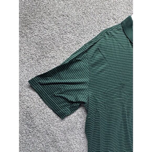 Amen Corner Master's Golf Shirt Men's XXL Green Striped 100% Pima Cotton 60's - Picture 3 of 11